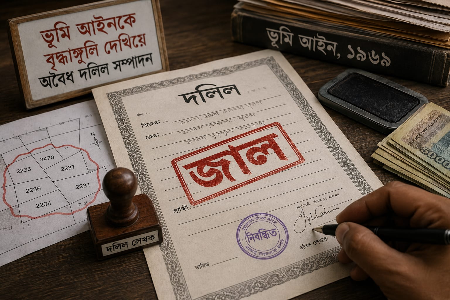 ঠাকুরগাওয়ে ভূমি আইনকে বৃদ্ধাঙ্গুলি দেখিয়ে অবৈধ দলিল সম্পাদনের অভিযোগ