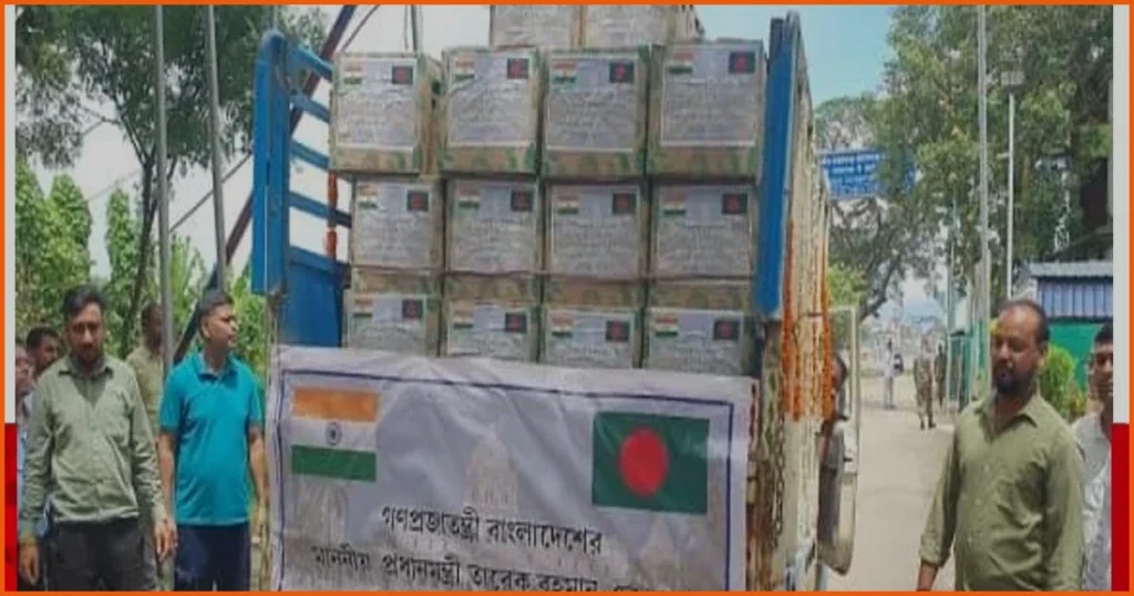 ত্রিপুরার মুখ্যমন্ত্রীর পাঠানো ৬০০ আনারস পৌঁছালো ঢাকায়
