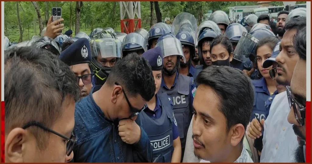 পুলিশি বাধা পেরিয়ে হবিগঞ্জের পথে এনসিপি নেতাদের গাড়িবহর