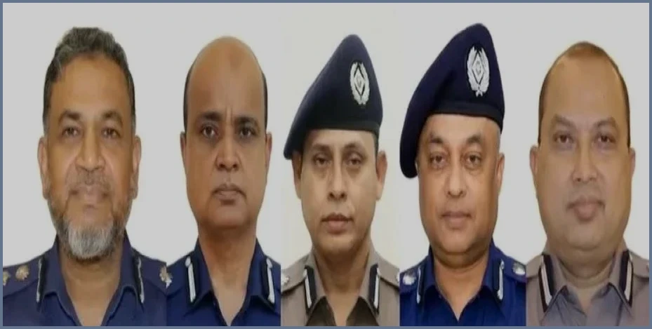 অতিরিক্ত আইজিপি হলেন পুলিশের পাঁচ ঊর্ধ্বতন কর্মকর্তা
