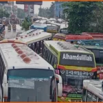 আড়াই ঘণ্টা পর স্বাভাবিক হলো বরিশালের সব রুটের বাস চলাচল