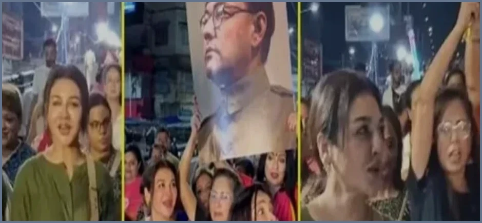 কলকাতার মিছিলে জয়া আহসান, সমালোচনার মুখে বাংলাদেশের অভিনেত্রী