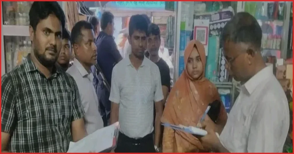 ঝিনাইদহে নিষিদ্ধ পলিথিনবিরোধী অভিযানে জরিমানা ও ব্যাগ জব্দ