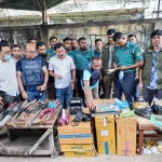 টঙ্গীর হাজী মাজার বস্তিতে পুলিশের সাঁড়াশি অভিযানে মাদক ও অস্ত্র উদ্ধার