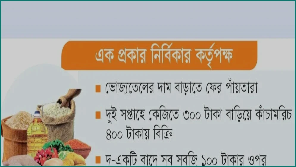 বৃষ্টি ও বন্যার দোহাই দিয়ে বাজারে নিত্যপণ্যের দামের কারসাজি