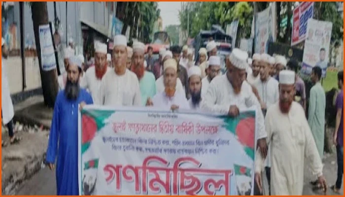 মির্জাগঞ্জে জুলাই গণঅভ্যুত্থানের বার্ষিকীতে জামায়াতের বিক্ষোভ মিছিল