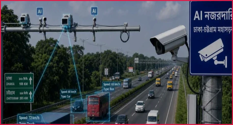 এআই নজরদারিতে ঢাকা-চট্টগ্রাম মহাসড়ক: নতুন অবকাঠামোয় বদলের পথে