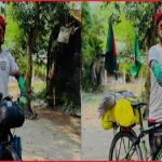 বাইসাইকেলে হজ পালনে সৌদি আরব পাড়ি দিচ্ছেন নরসিংদীর তরুণ সজীব