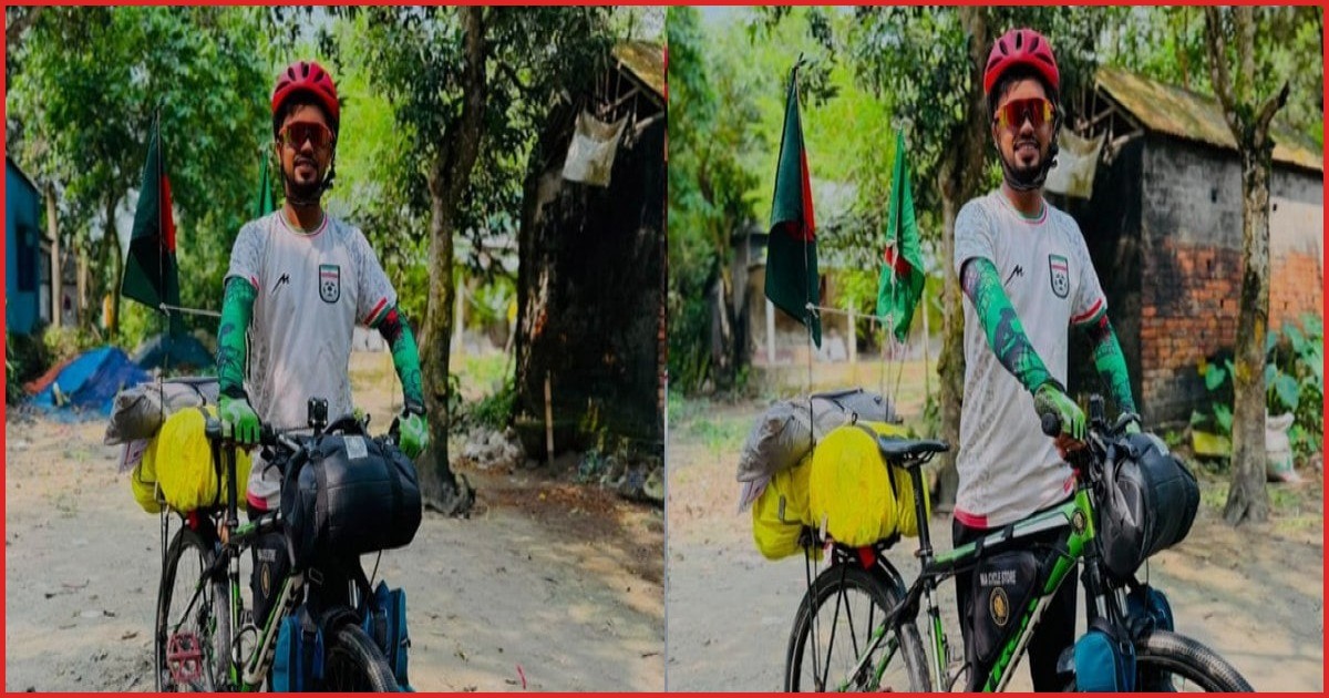 বাইসাইকেলে হজ পালনে সৌদি আরব পাড়ি দিচ্ছেন নরসিংদীর তরুণ সজীব