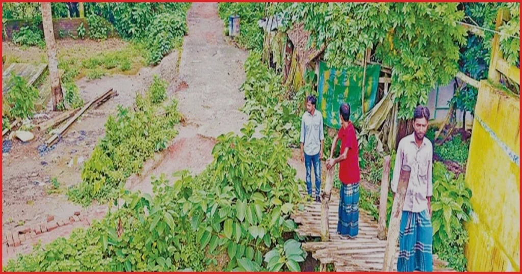 সংযোগ সড়ক না থাকায় দেড় বছরেও অচল উজিরপুরের ৬ কোটি টাকার সেতু